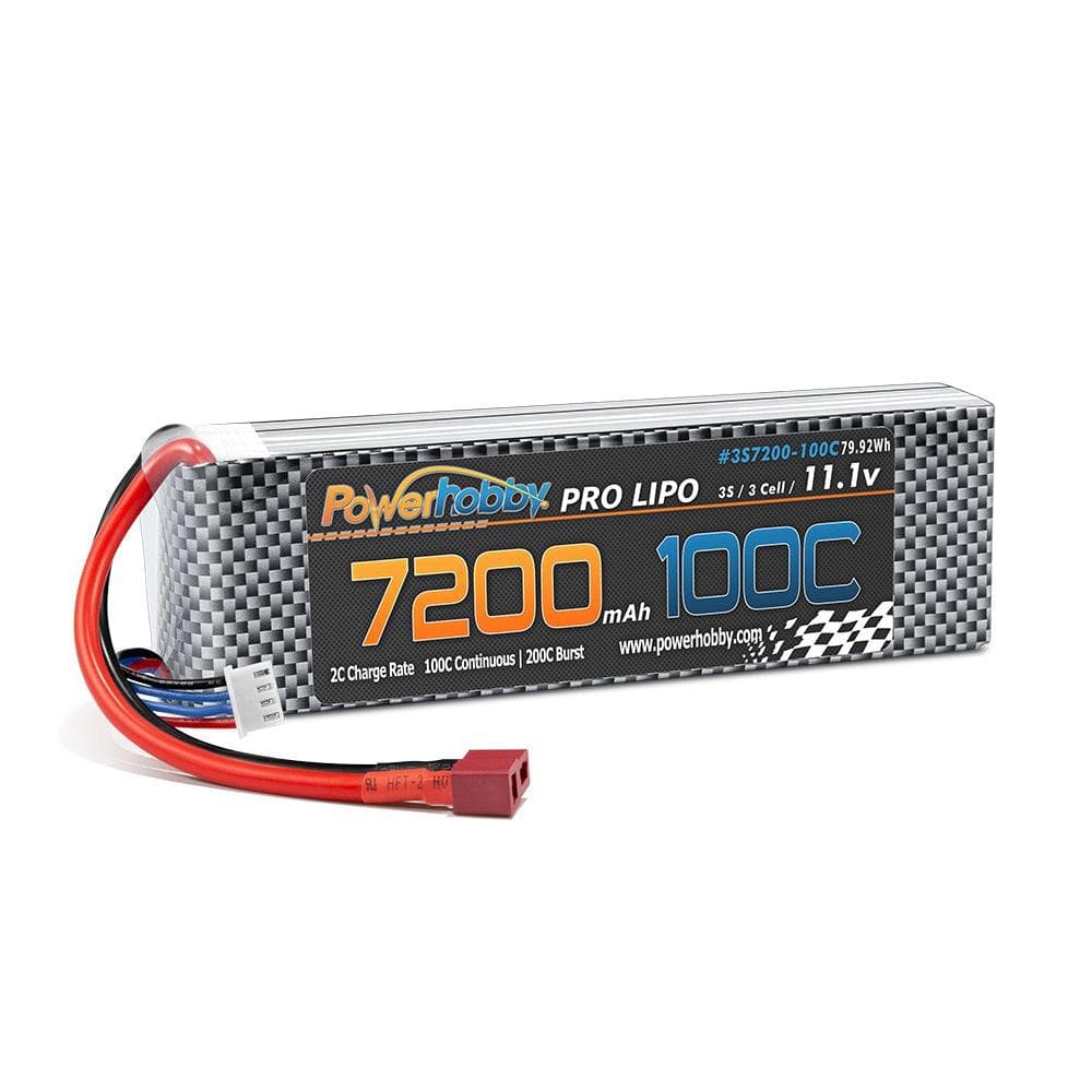 Powerhobby 3S 11.1V 7200MAH 100C-200C lipo Battery w DEANS Plug for fpv drones 1