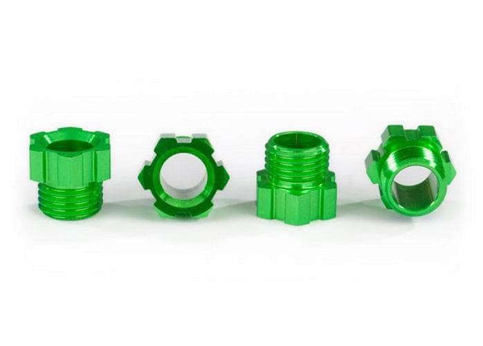 Traxxas 8886G Stub Axle Nut Aluminum (Green-Anodized) (4) TRX-4 for fpv drones