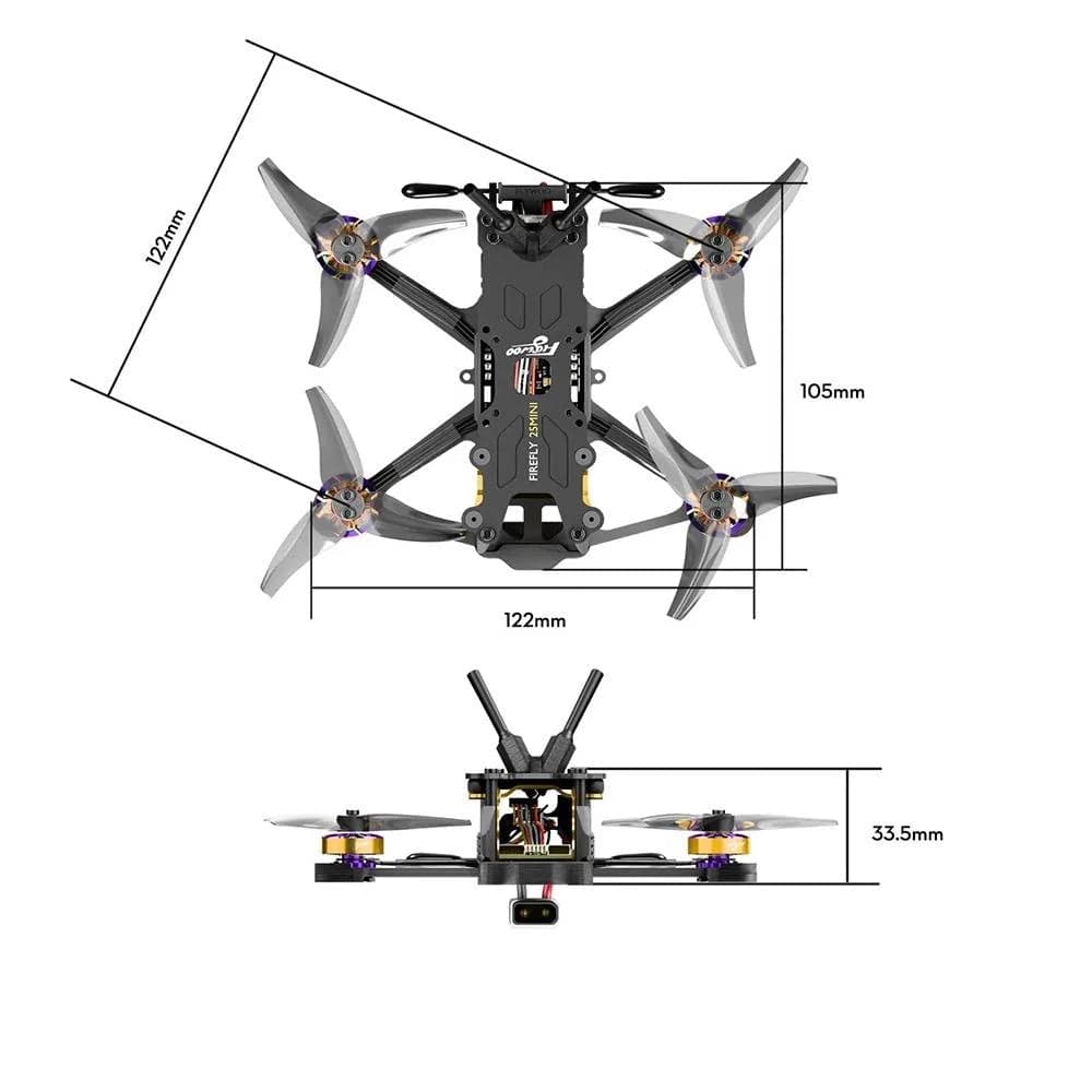 (PRE-ORDER) Flywoo Firefly 25 Mini BNF Drone w/ DJI O4 Wide for fpv drones 3