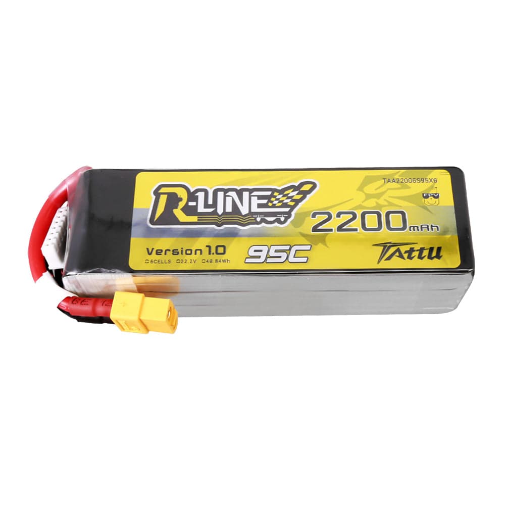 Tattu R-Line 22.2V 2200mAh 6S 95C LiPo Battery - XT60 for fpv drones 2