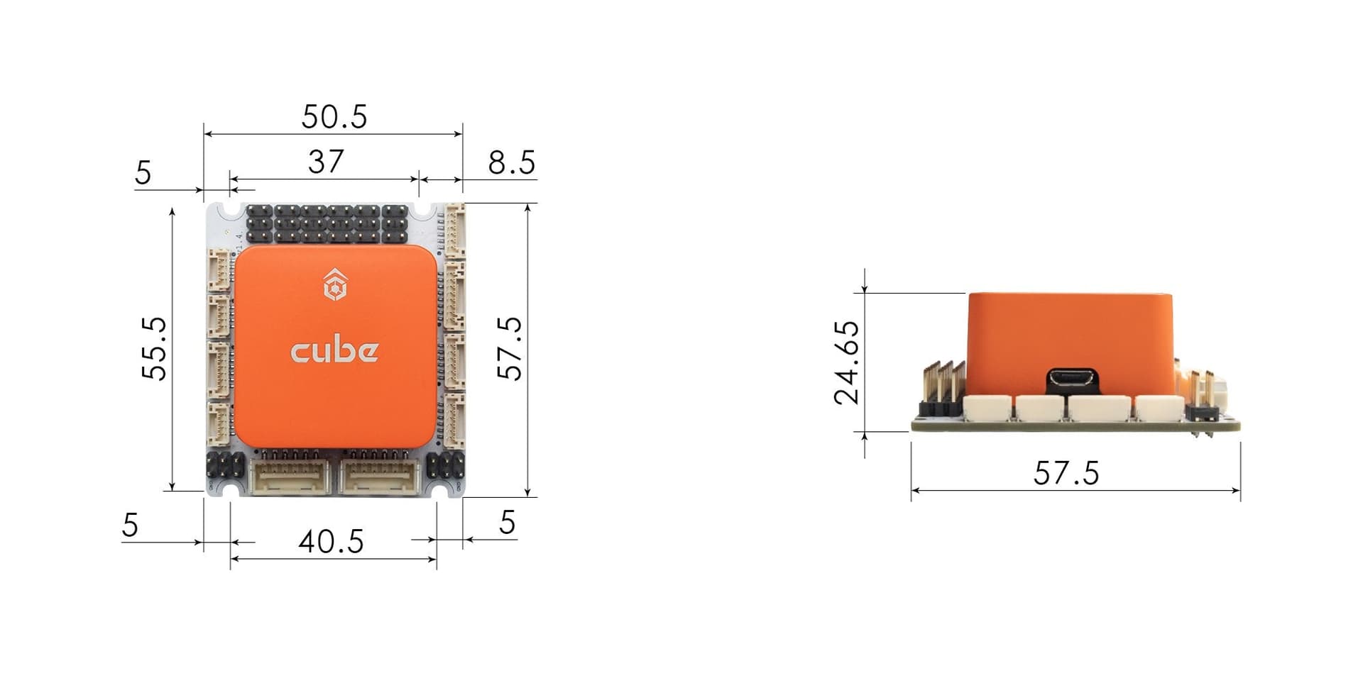 Airbot Mini Carrier Board for CubePilot for fpv drones 17