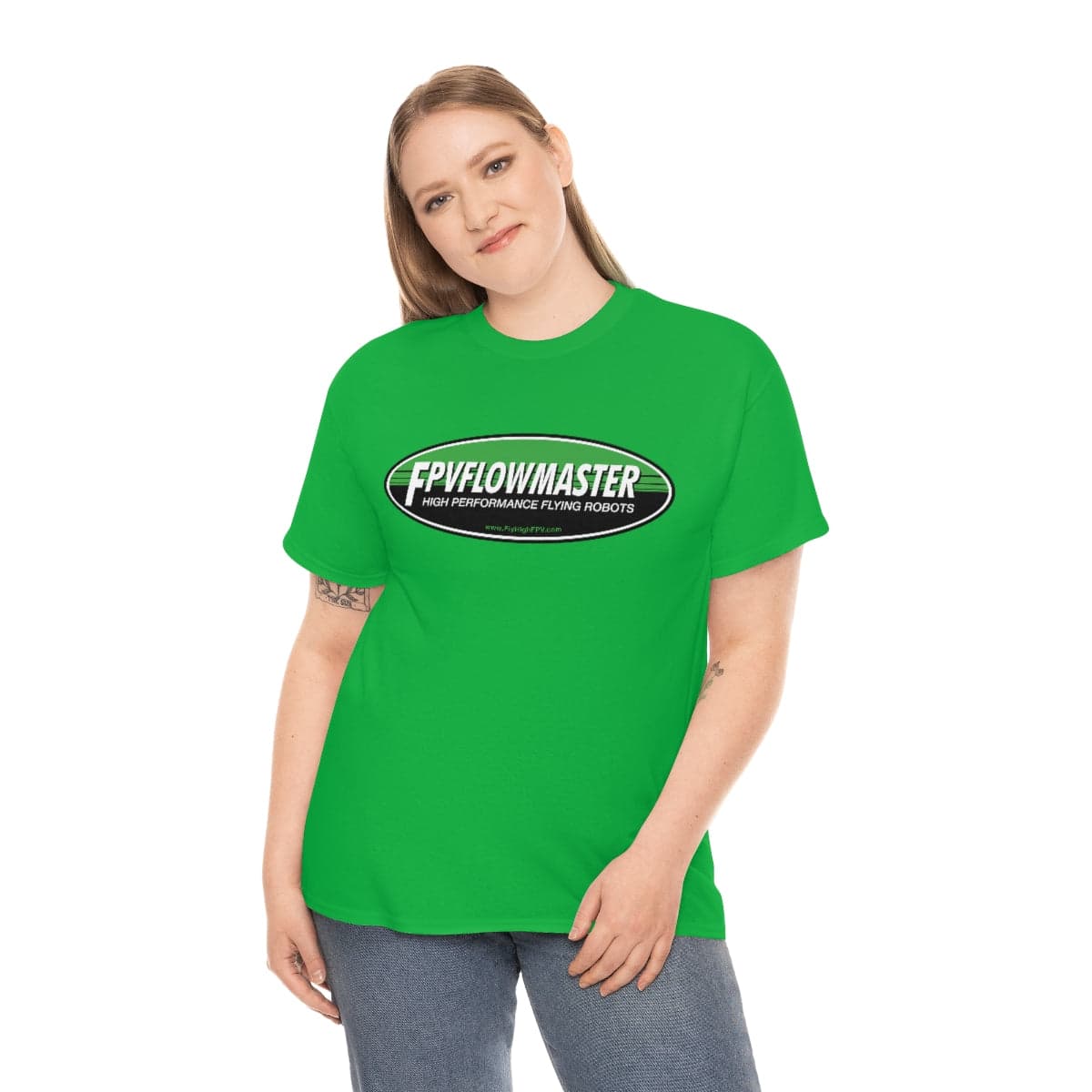 FPV Flow Master - Green Logo - T-Shirt for fpv drones 155