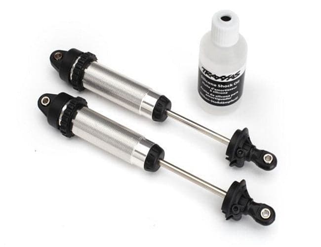 Traxxas 8460 Shocks GTR 139mm Silver Aluminum (Rear, Threaded) Desert Racer for fpv drones