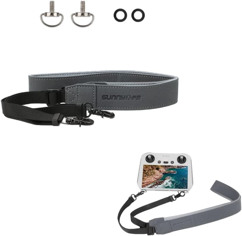 Mavic Mini 3 Pro Controller Accessories Shoulder Lanyard Neck Strap, PU RC Strap for DJI RC/RC PRO/RC2/DJI Smart Controller, Compatible with Mavic Mini 3 Pro for fpv drones