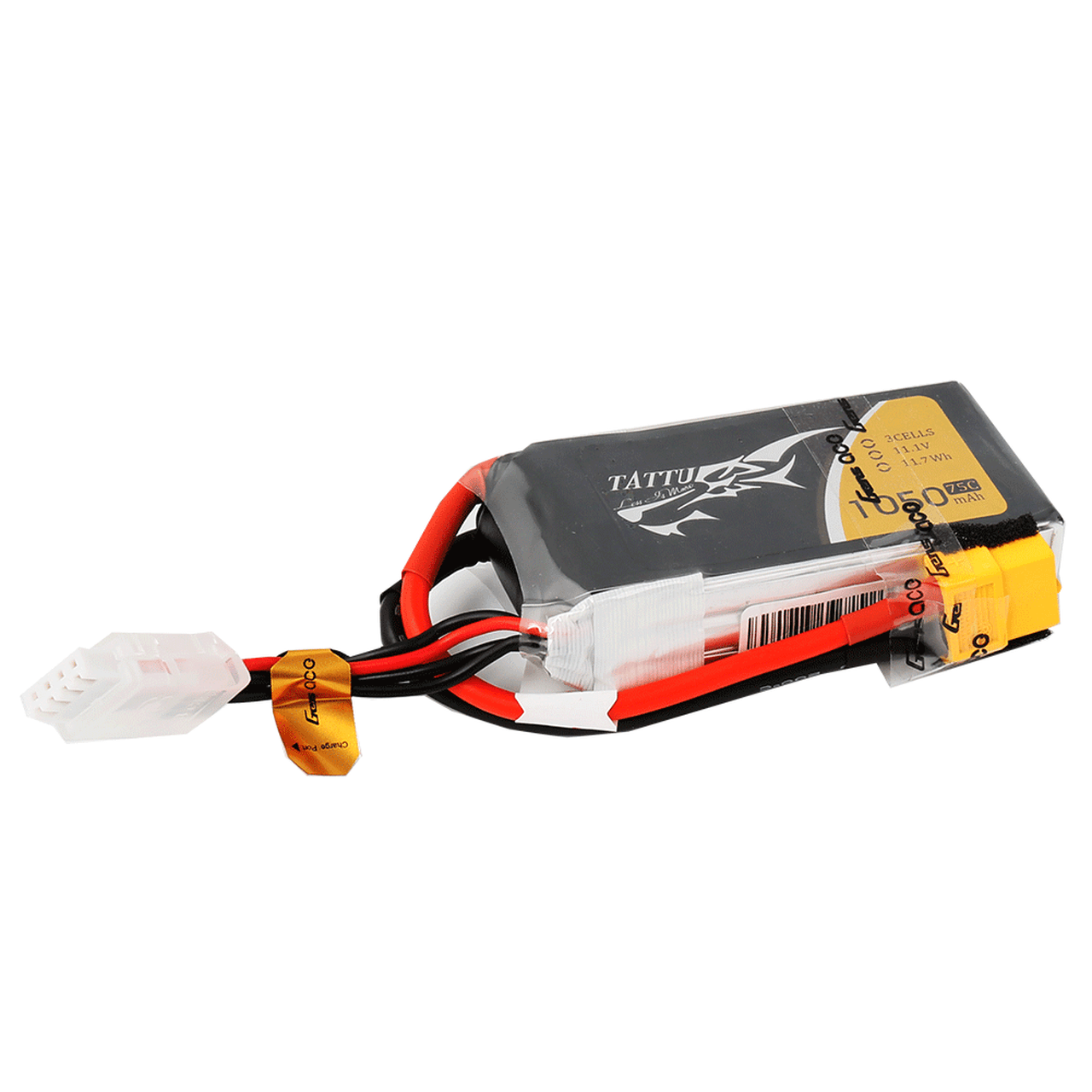 Tattu 1050mAh 3s 75-150c Lipo Battery Pack with XT60 plug for fpv drones 1