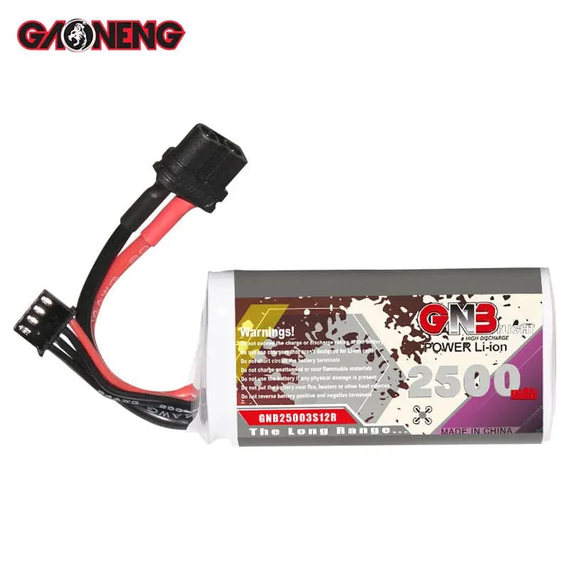 GNB 2500mah 11.1V 3S 12C Li-ion Battery Pack 18650 Long Range FPV for fpv drones 1
