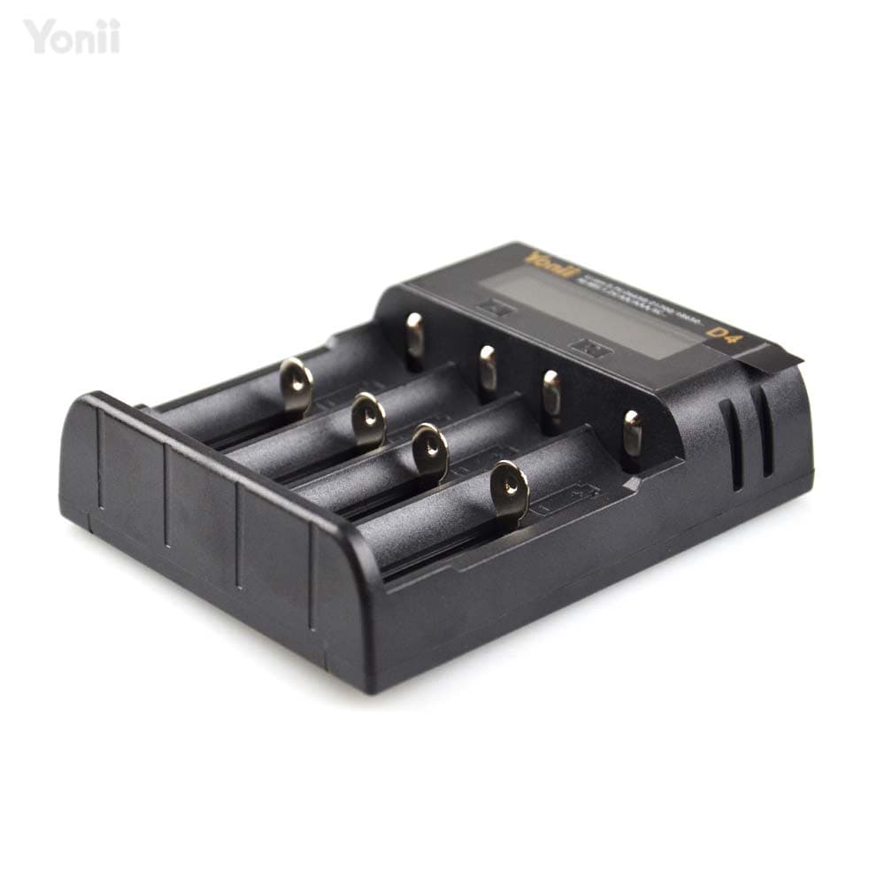 Yonii USB-Lader met LCD display voor vier stuks 21700/18650/18350 batterijen for fpv drones 1
