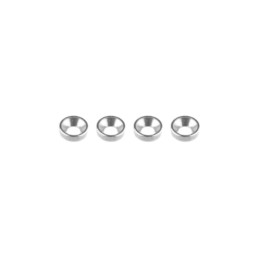 M3 Aluminium Verzonken Sluitring (4 stuks) - ZILVER for fpv drones