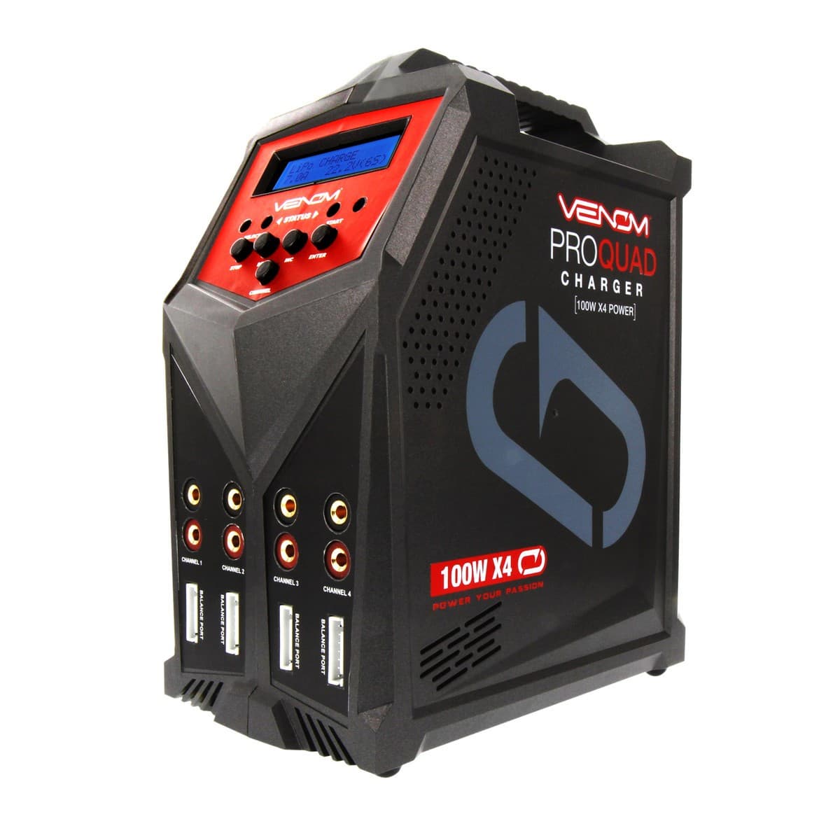 VENOM PRO QUAD 100W 7A 4-PORT AC/DC LIPO, LIHV & NIMH BATTERY BALANCE CHARGER for fpv drones