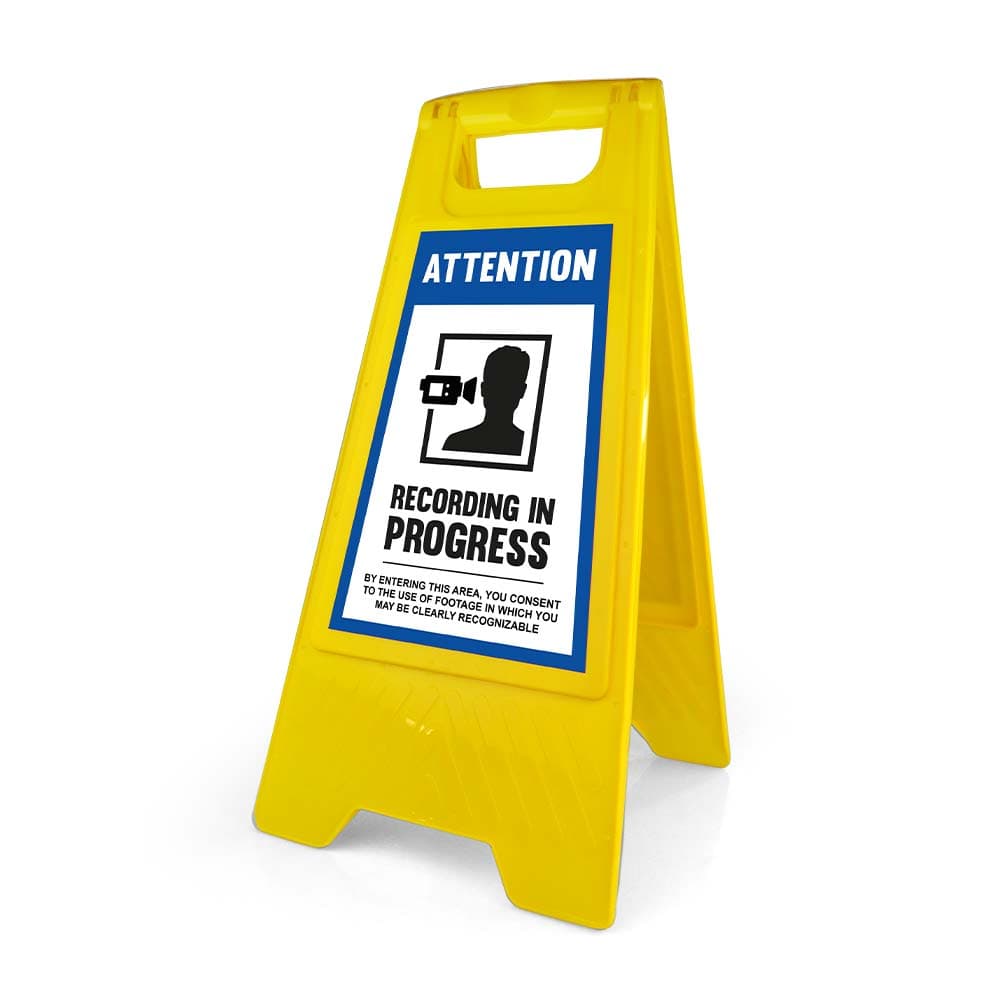 Warning Sign - Standard - Recording in Progress - English for fpv drones 3