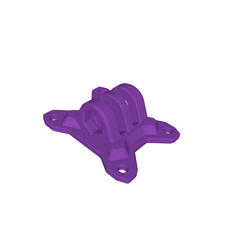 FlyFishRC Volador 5 Gopro mount 3D print TPU purple for fpv drones