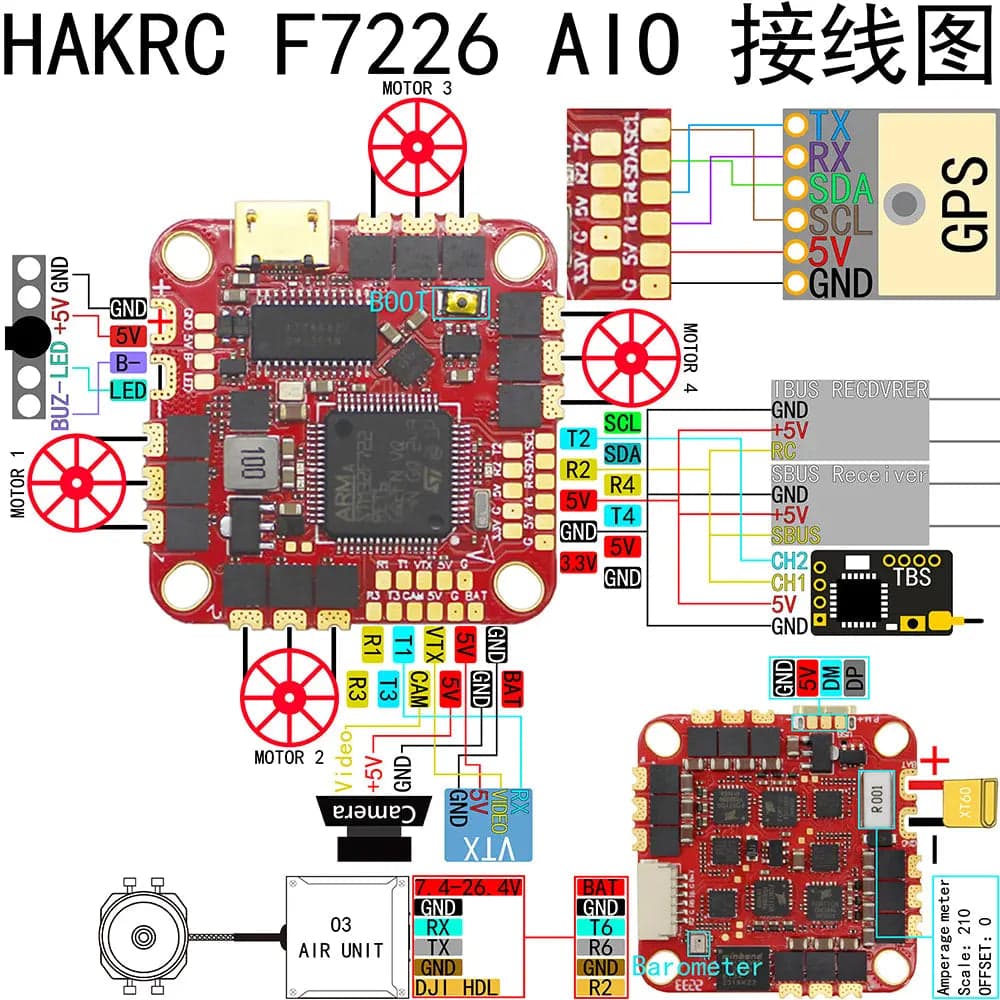 HAKRC BLS F7226 40A AIO for fpv drones 4
