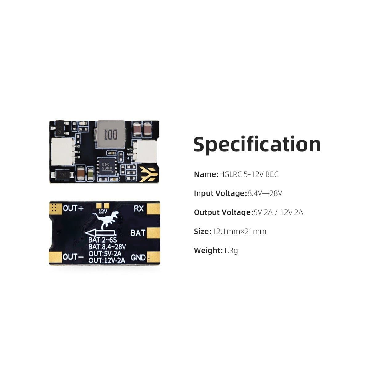 HGLRC 5-12V bec for fpv drones 1