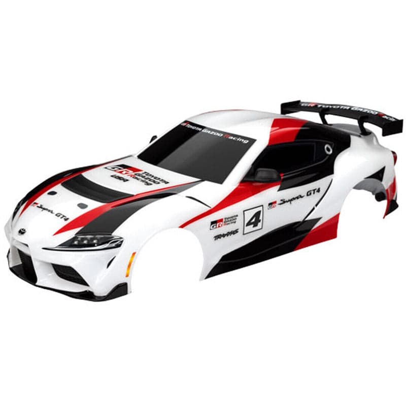 Traxxas 9340X White Body Painted w/Decal Applied : 4-Tec 3.0 Toyota GR Supra GT4 for fpv drones
