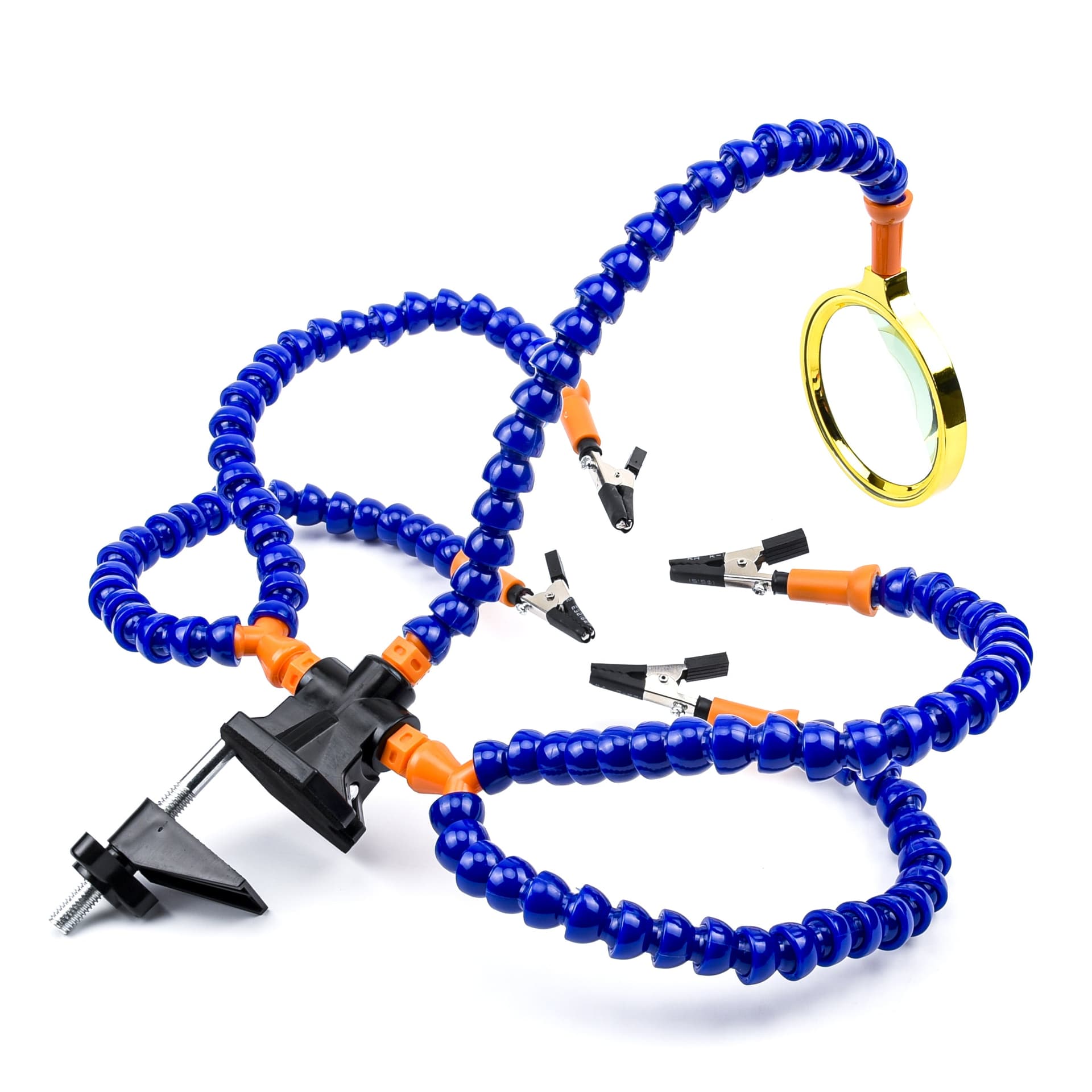 Helping Hands Soldering Station (4 flexible arms /w magnifying glass) for fpv drones 1
