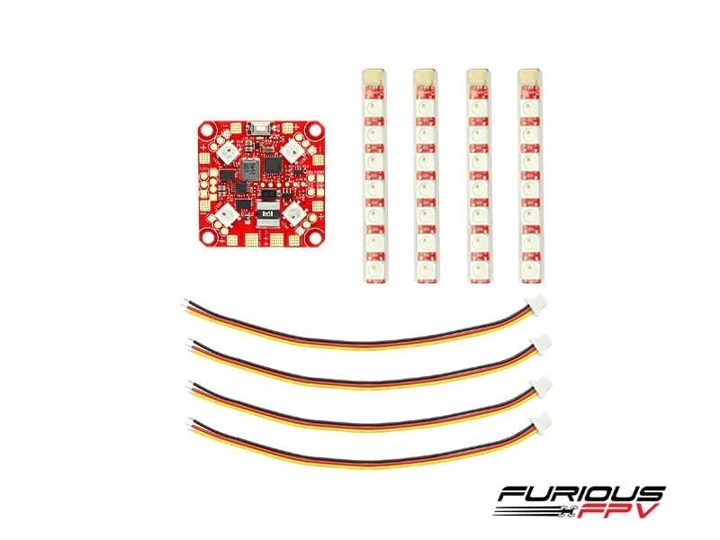 FuriousFPV Lightning PDB with Single Row LED Strip for fpv drones