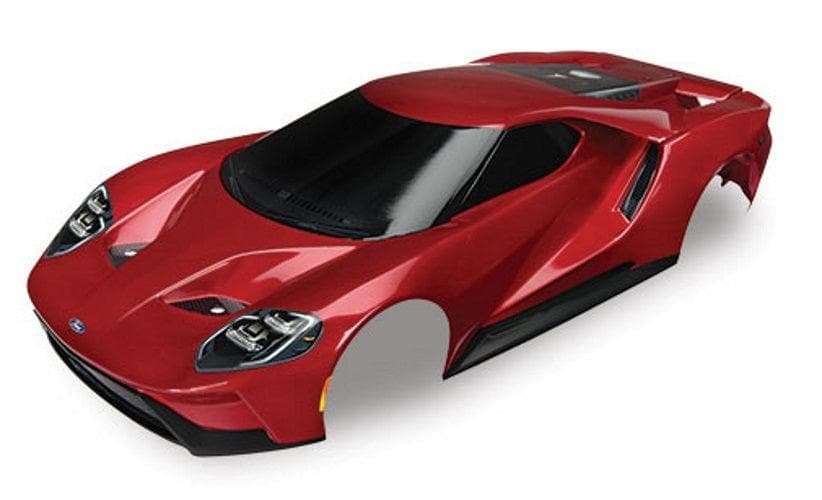 Traxxas 8311R Complete Pre-Painted Body Ford GT (Red) 4 Tec 2.0 for fpv drones