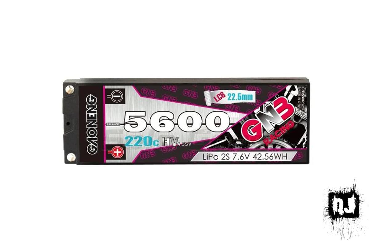 GNB 5600mAh HV 2S 220C 440C 7.6V LCG 5mm Built-in Bullet Hard Case LiPo Battery