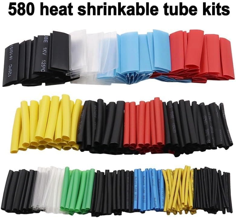 Heat Shrink Tubing Kit, 11 Sizes, 2:1 Ratio, 580 pcs, for fpv drones 4