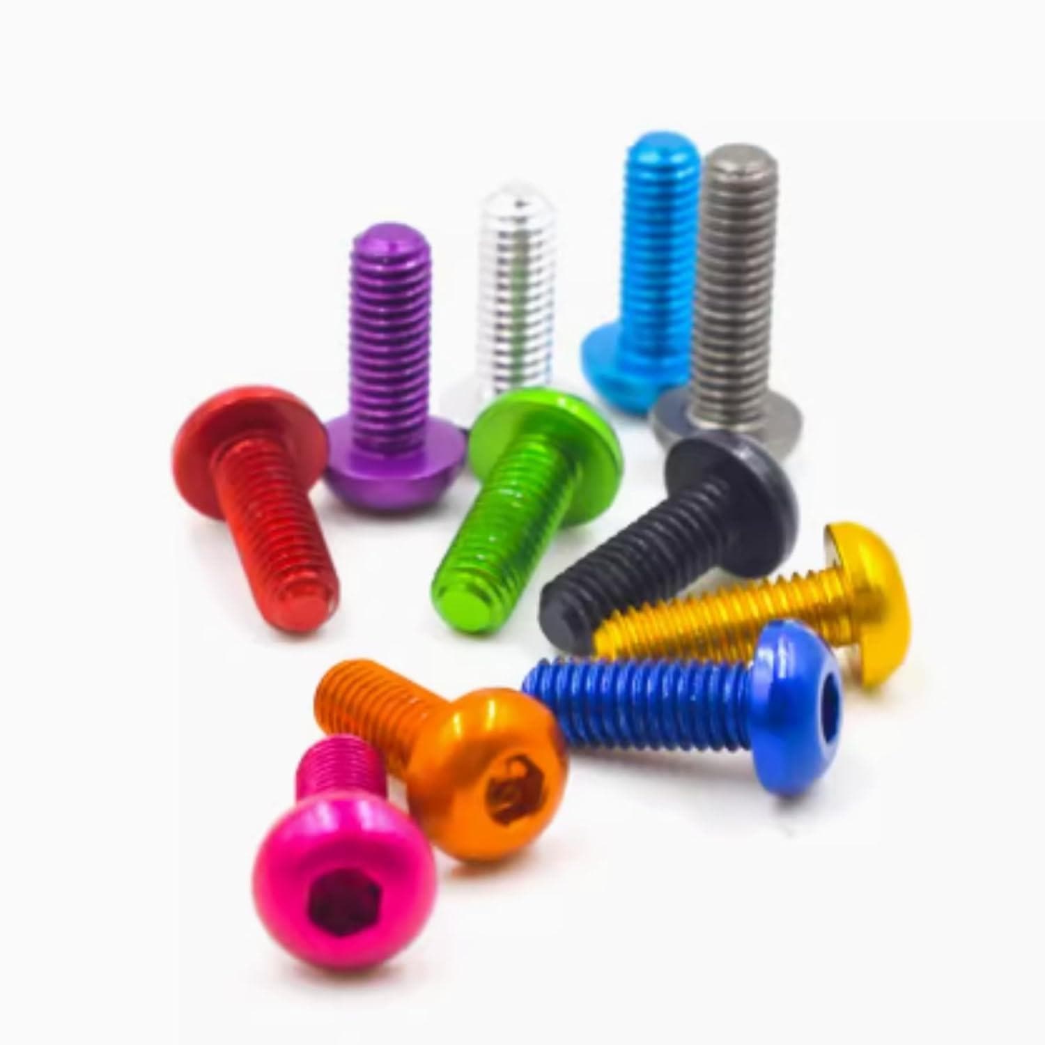 M3 7075 Aluminum Bolt, Hex, Button Head (20pc) - Choose Size / Color for fpv drones 2