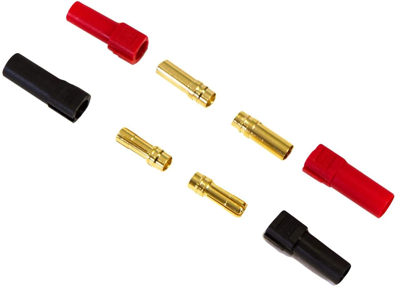 XT150 CONNECTORS W/ 6MM GOLD CONNECTORS - RED AND BLACK  (2 PAIRS) for fpv drones 1