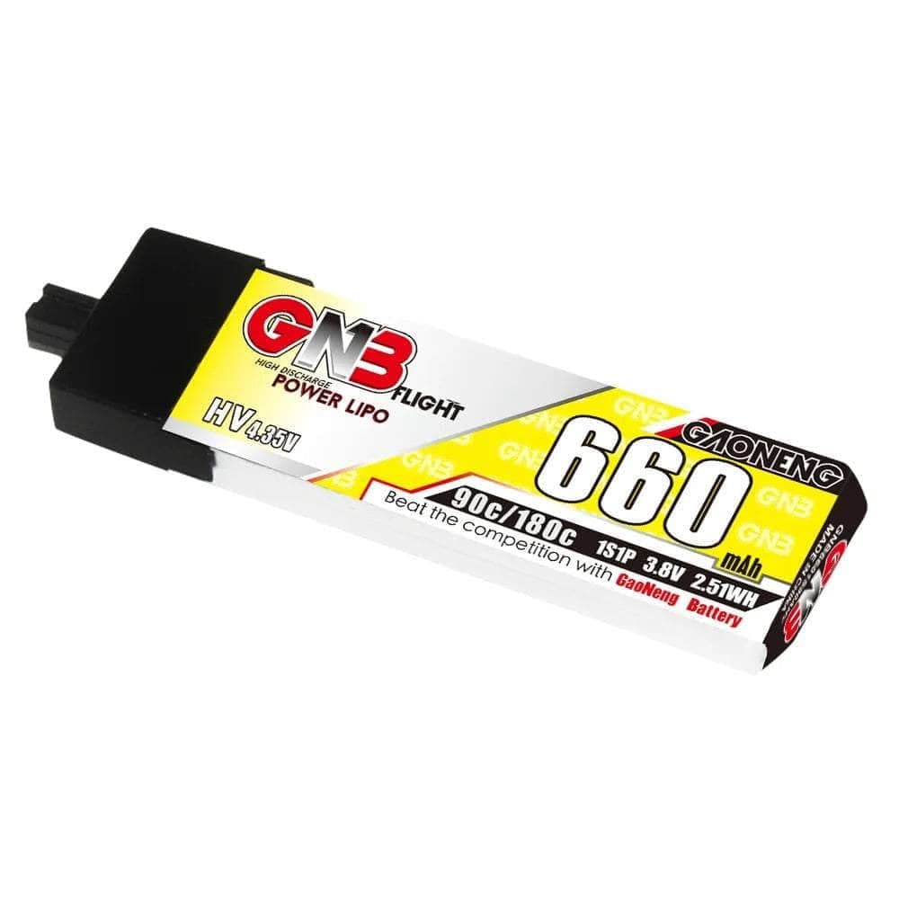 Gaoneng GNB 3.8V 1S 660mAh 90C LiHV Whoop/Micro Battery w/ Plastic Head - A30 for fpv drones 2