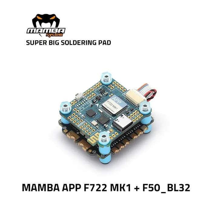 Diatone MAMBA Stack App F722 MK1 + F50_BL32 Dshot1200 50A ESC