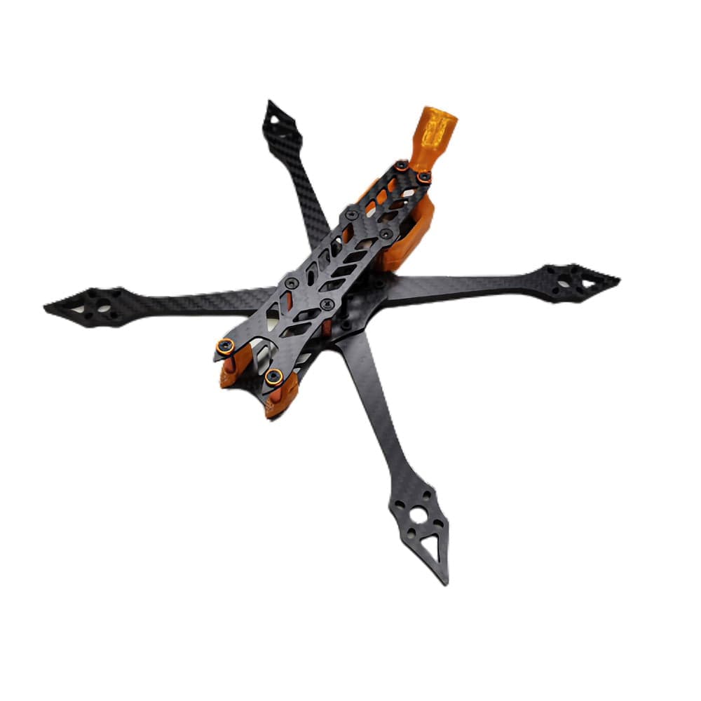 Quadifier Diamondback HD DJI O3 5" Freestyle Frame - Orange Hardware and TPU (REV. 2) for fpv drones 2