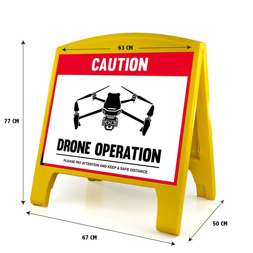 Warning Sign - Large - Drone Operation - English for fpv drones 5