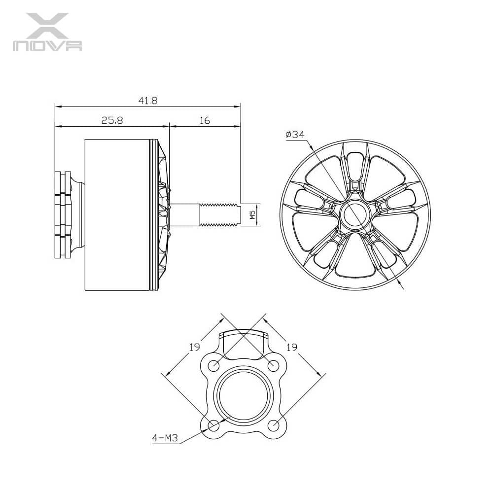 Xnova Smooth Line 2812 Motor - 1100KV for fpv drones 4