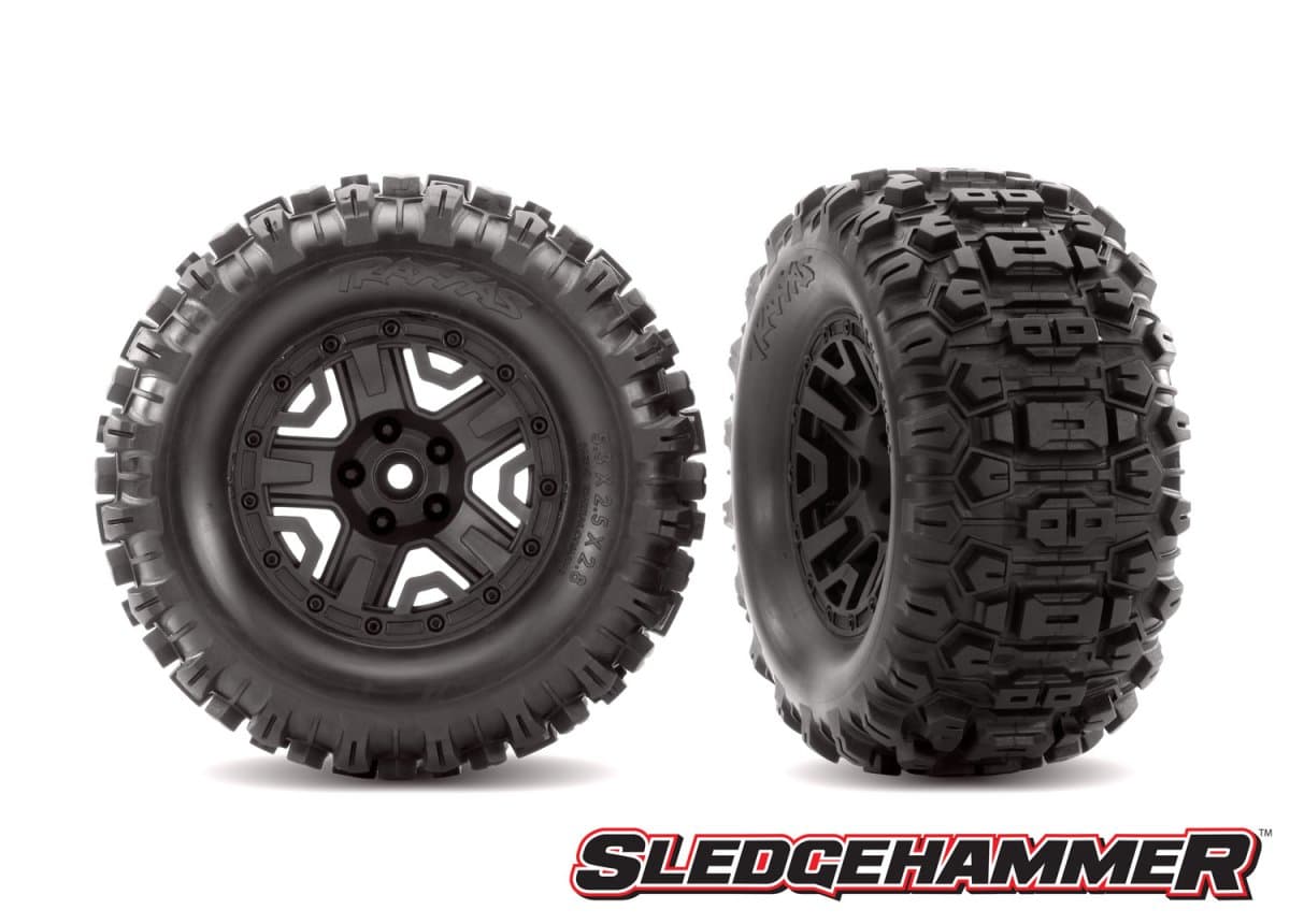 Traxxas TRX6792  5-Speichen 2,8" schwarze Räder und Sledgehammer-Reifen (2 Stk.) for fpv drones