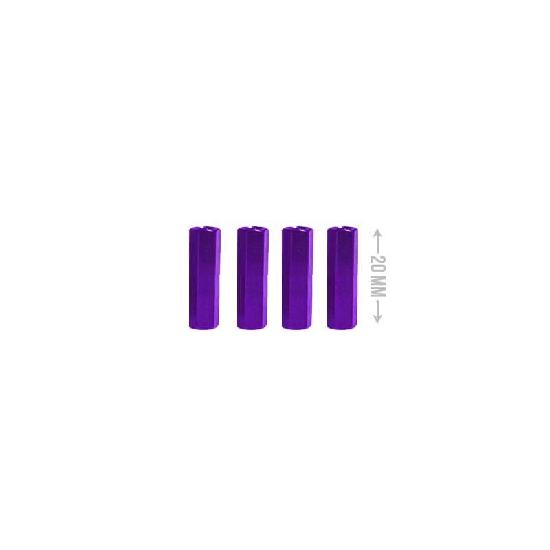M3 Aluminium Standoffs (4 stuks) - HEX - 20mm - PAARS for fpv drones 1