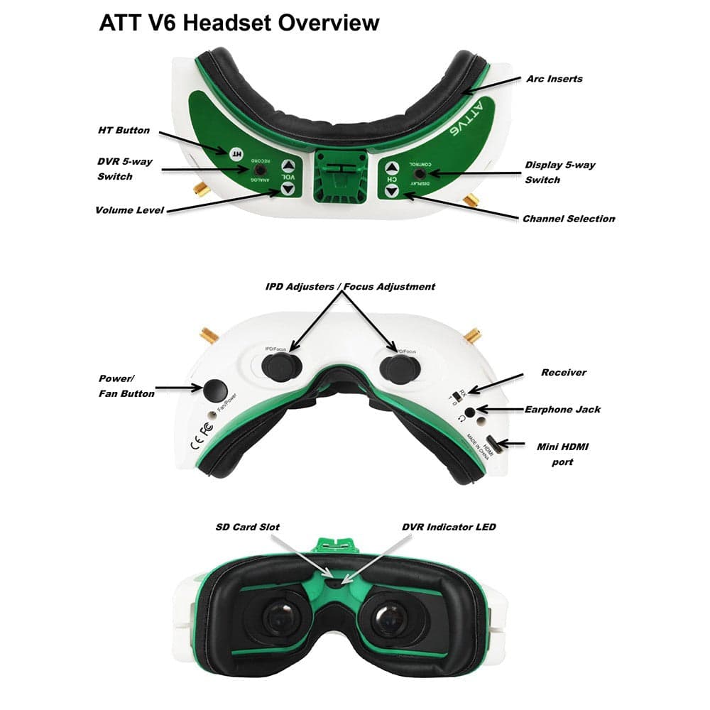 Fat Shark Attitude V6 FPV Goggles for fpv drones 6