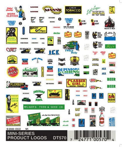 Woodland Scenics DT570 Product Logos Mini Train Decal Sheet for fpv drones