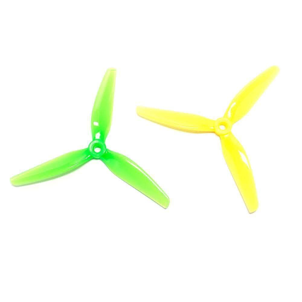ETHiX x HQ Prop S4 Lemon & Lime 5037-3 / 5" Tri-Blade Bando/Freestyle FPV Drone Props (4 Pack) - Yellow+Green for fpv drones 1
