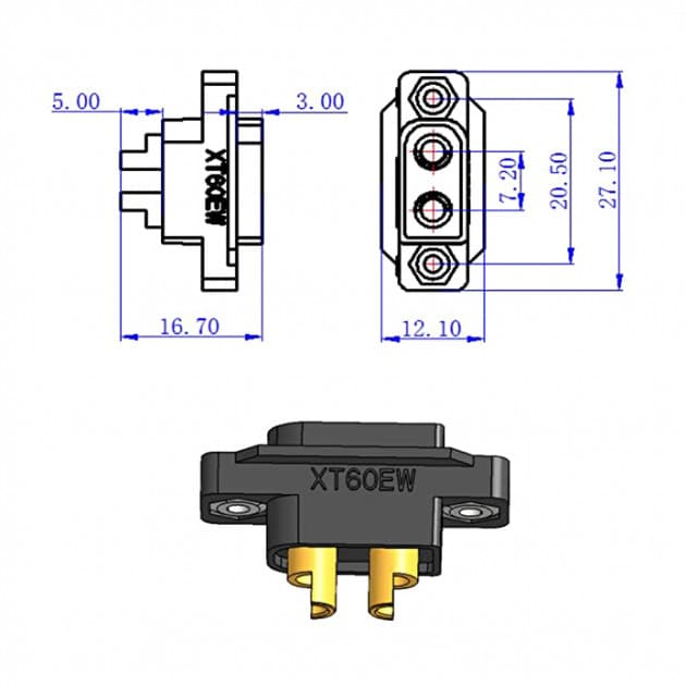 XT60EW-M for fpv drones 4