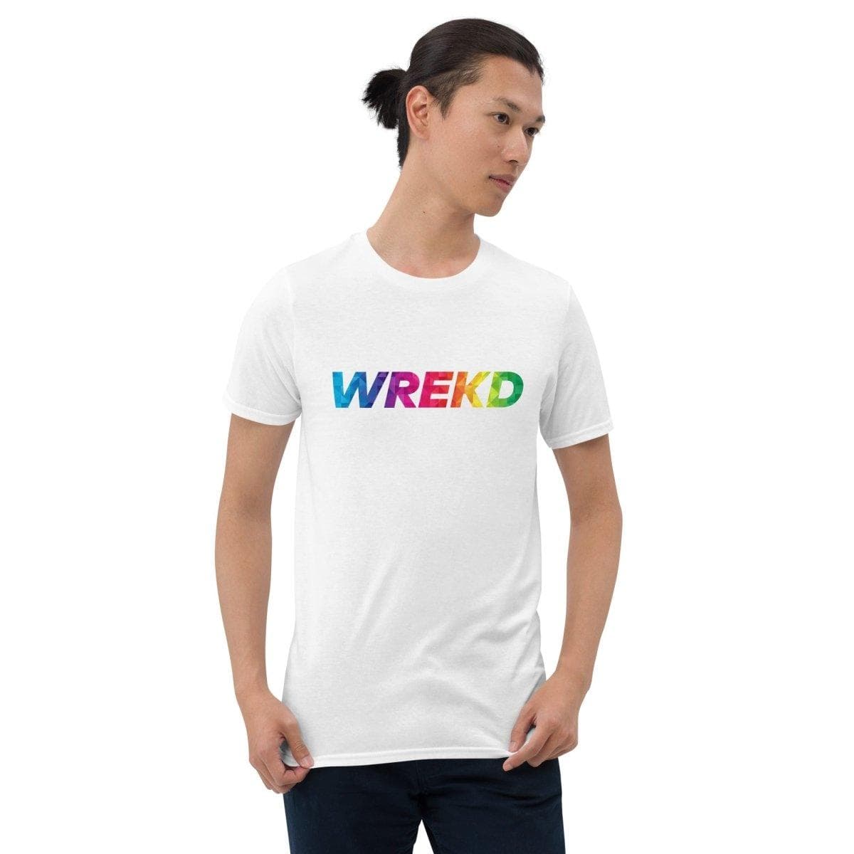 WREKD White Colorful Unisex Logo Tee for fpv drones 3