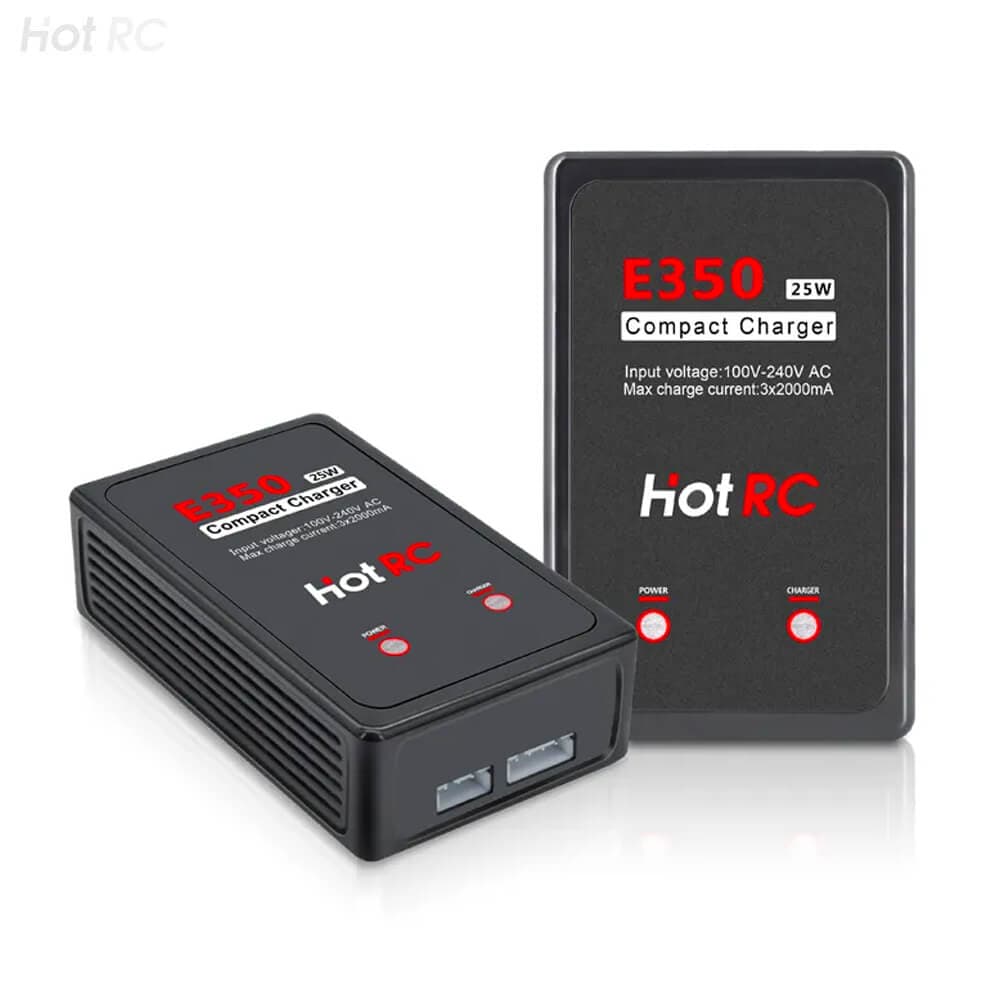 HotRC E350 25W 2-3S LiPo Acculader for fpv drones