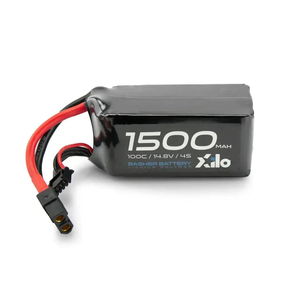 XILO 1500mAh 4S 100c Basher LiPo Battery XT60 - 3 Pack Bundle - 14.8 Volt (4 Cell) for fpv drones 3