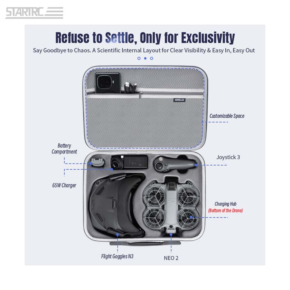 StartRC Carrying Case voor DJI Neo 2 - Motion Fly More Combo for fpv drones 8