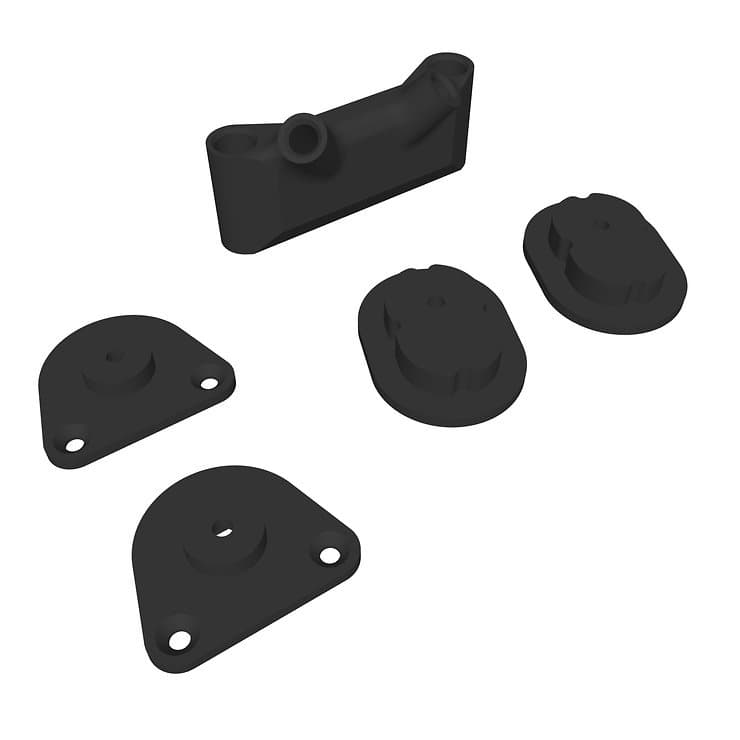 iFlight AOS V5 DJI O4 Air Unit Pro Adapter Set 3D Print TPU Black for fpv drones