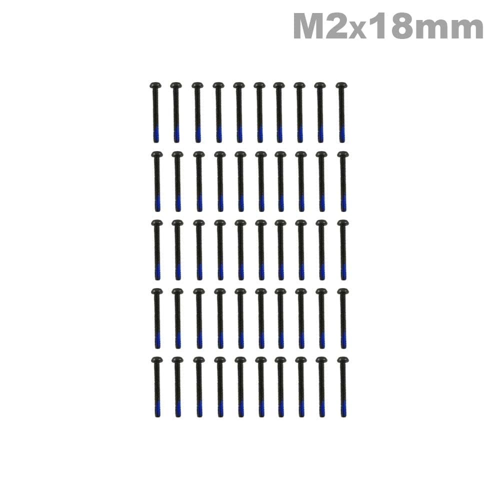 M2x18 Bolkop Schroef (50 stuks) - ZWART for fpv drones