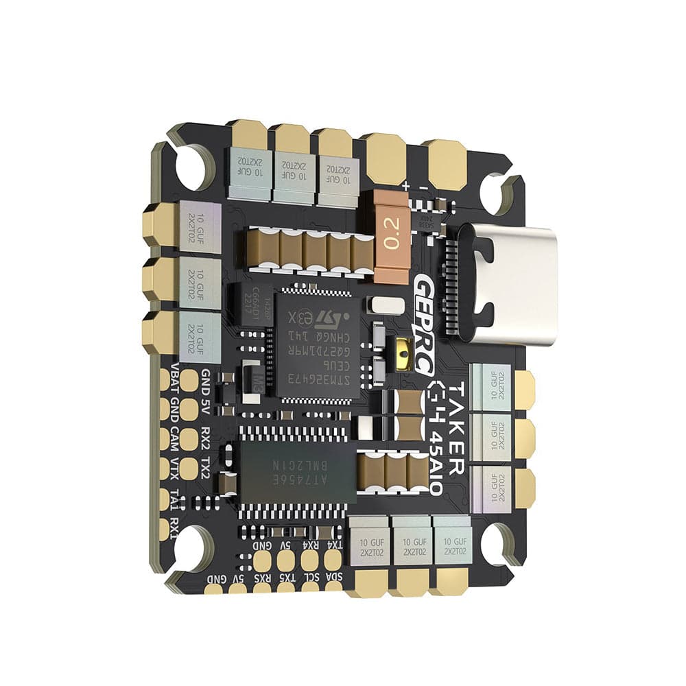 GEPRC TAKER G4 45A AIO Flight Controller and 2-6S 45A ESC - 25x25mm for fpv drones 6