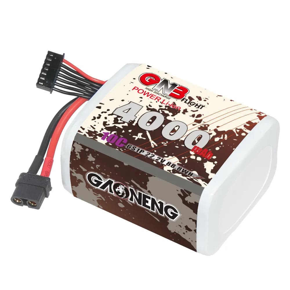 GAONENG GNB 6S 22.2V 4000mAh 10C XT60 Li-ion Battery made with Li-ion Lithium Ion 21700 [DG] for fpv drones 6