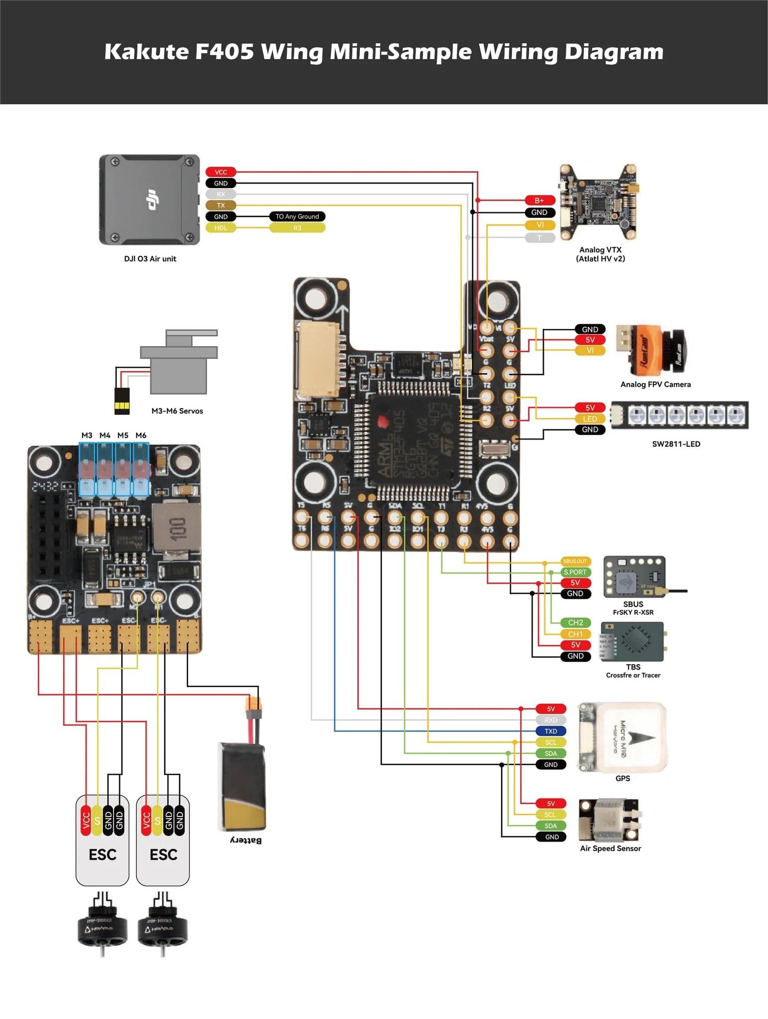 Kakute F405-Wing Mini Flight Controller for fpv drones 9