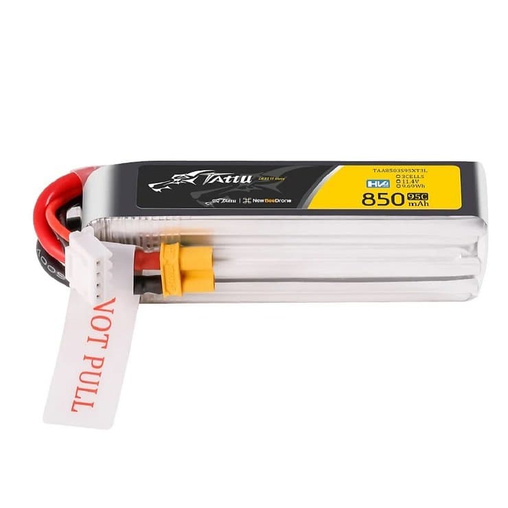 Tattu R-Line Lipo battery 850mAh 3S 11.4V 95C XT30U-F