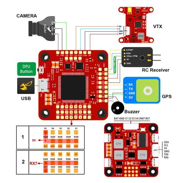 HGLRC Forward F7 Dual Flight Controller for fpv drones 4