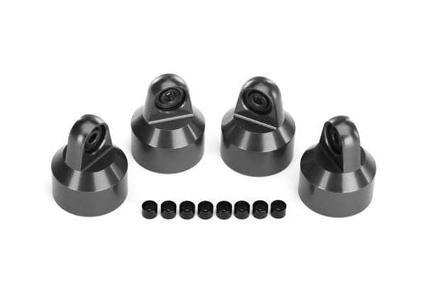 Traxxas 7764-GRAY Aluminum GTX Shock Caps (4) X-Maxx / XRT for fpv drones