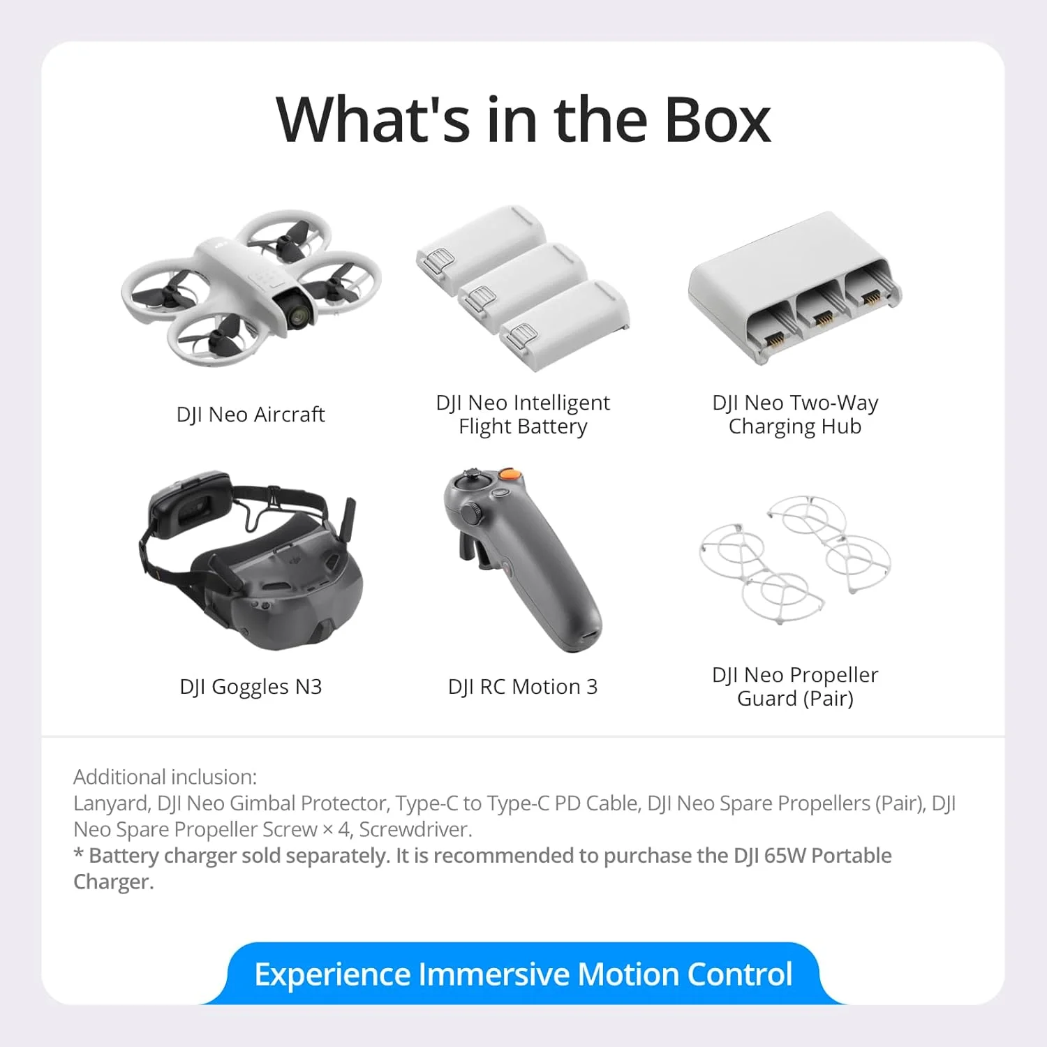 DJI Neo Motion Fly More Combo Mini Drone w/ Goggles N3 for fpv drones 1