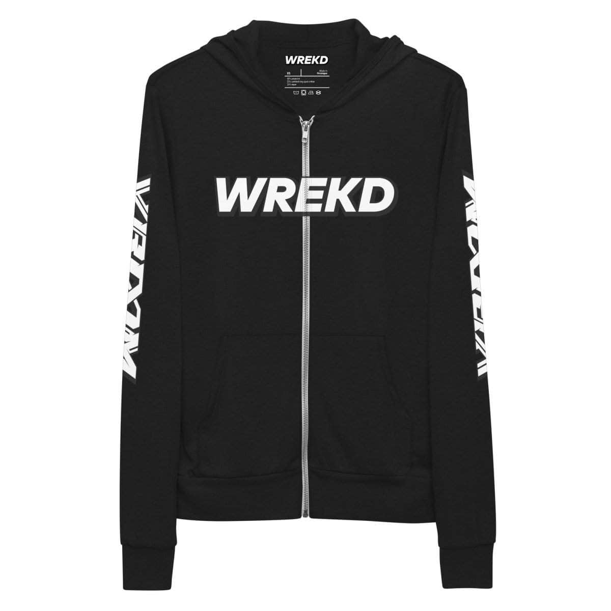 WREKD x VROOM Unisex zip hoodie for fpv drones 5